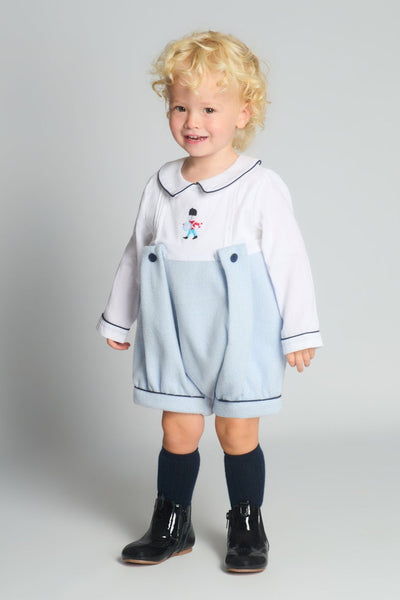 Beau Kid Traditional Baby Boys Blue Soldier Romper 2501 ~ 0-24m