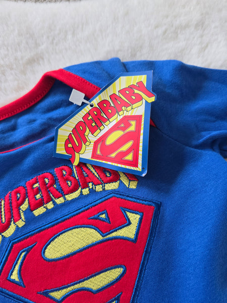Baby Boys "Superbaby" Sleepsuit/Babygrow