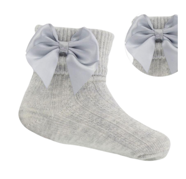 Traditional Baby Girls Ankle Bow Socks - 6 Colour Options