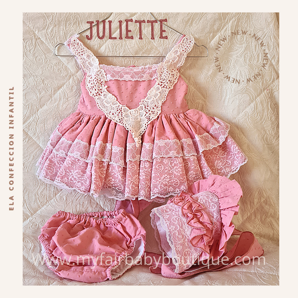 Ela Confeccion Juliette Pink Puffball Dress - 4y NON RETURNABLE