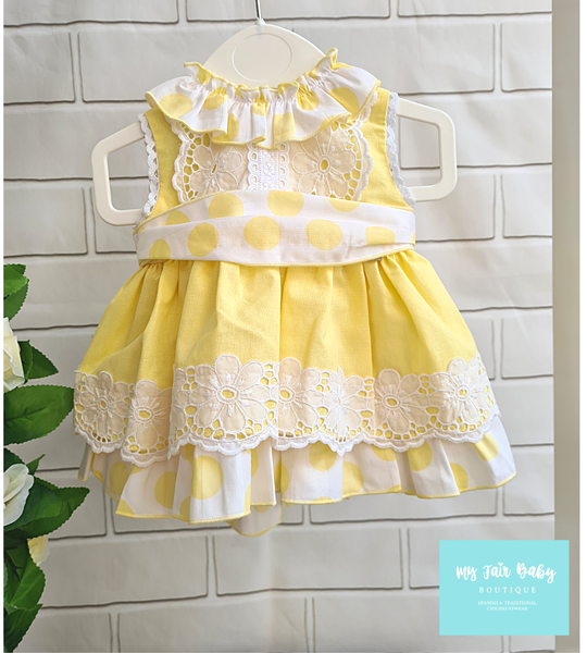 Ricittos Lemon Baby Dress & Pants - 3m NON RETURNABLE