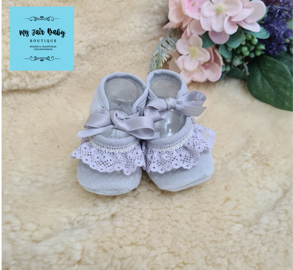 Spanish Baby Girls Lace Booties