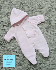 Traditional Baby Girls Pink Padded Snowsuit - NON RETURNABLE
