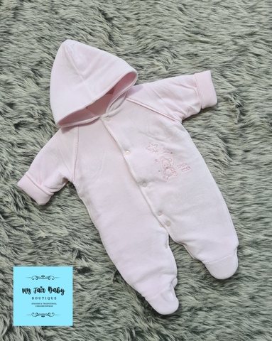 Traditional Baby Girls Pink Padded Snowsuit - NON RETURNABLE