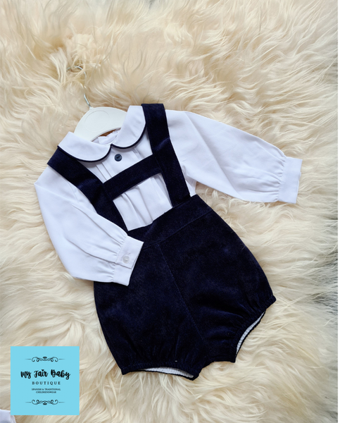 Traditional Baby Boys Charlie H-Bar Dungarees - 6m