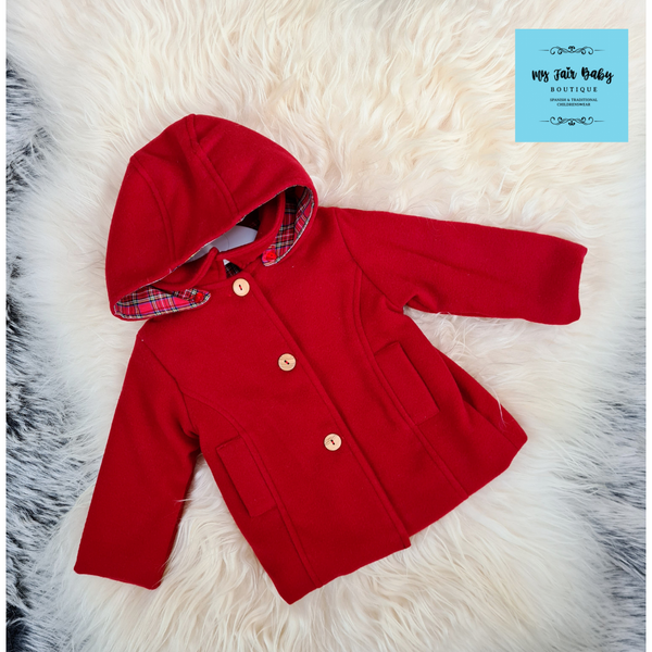 Traditional Baby Boys Red Winter Coat - 3-6m NON RETURNABLE