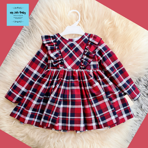 Spanish AW21 DBB Collection 8502 Red Tartan Dress - 2y NON RETURNABLE