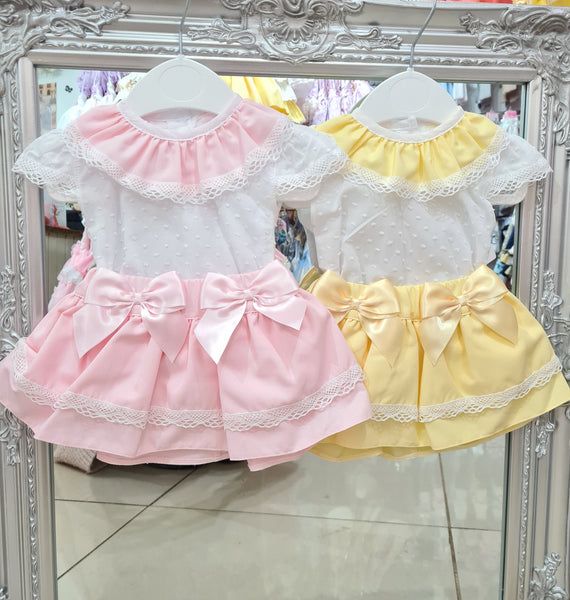 Spanish Baby Girls Lemon Skirt Set - 3m