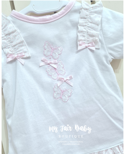 Traditional Baby Girls Butterfly Short & T-Shirt Set