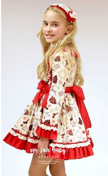 Ricittos AW22 Spanish Older Girls Christmas Dress - 5,12y - NON RETURNABLE