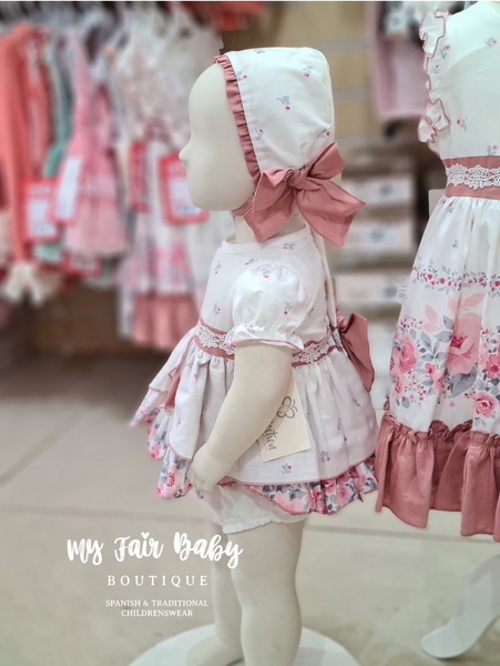 Spanish DBB Collection SS22 Baby Girls Florence Dress Set 9601 ~ 3m