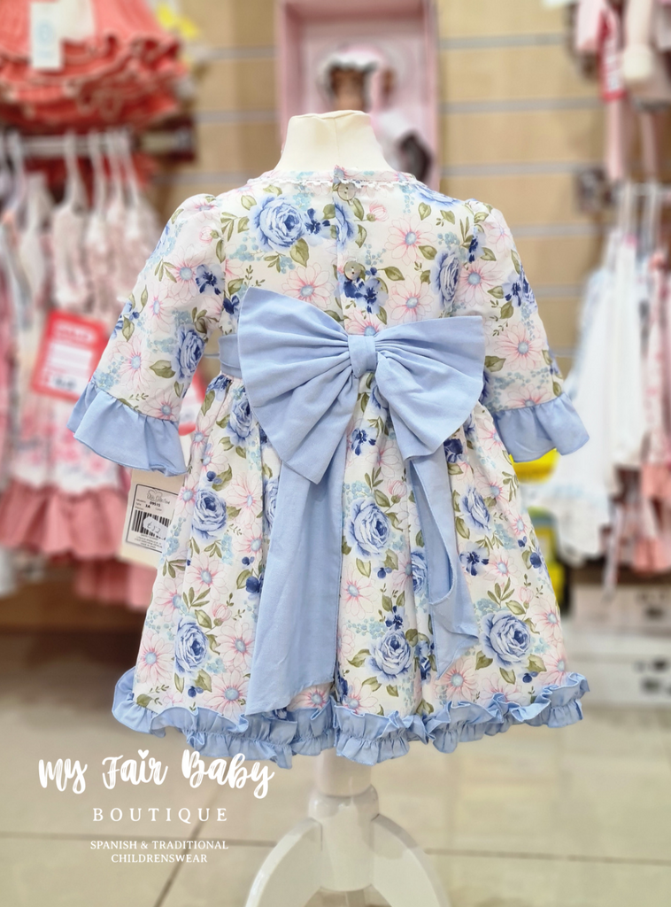 Dbb Collection DBB Collection Spanish Girls Blue Floral Dress 9515 - 8y NON RETURNABL ...
