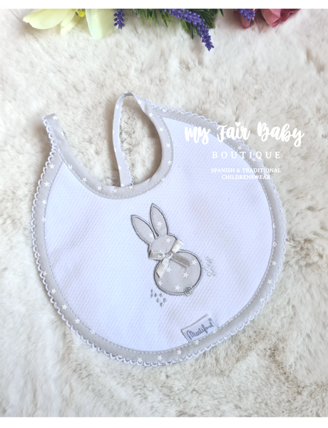 Traditional Baby Bunny Star Towelling Bibs