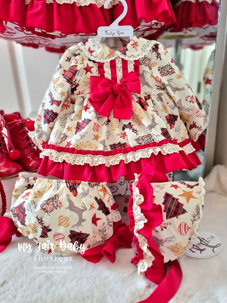 Ricittos Spanish Baby Girls Christmas Dress Set 24 Months - Dress Only Ricittos Spanish Baby Girls Christmas Dress Set 24 Months - Dress Only