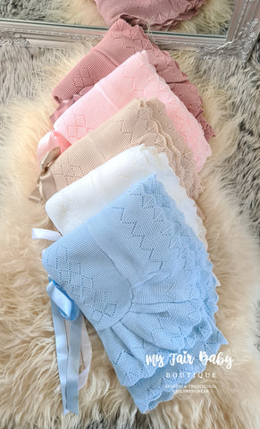 Spanish Style Large Baby Bow Blankets