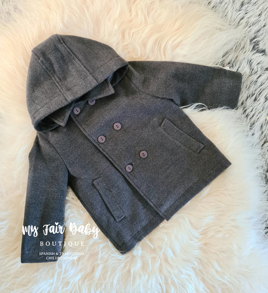 Traditional Baby Boys Grey Winter Coat