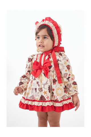 Ricittos Spanish Baby Girls Christmas Dress Set