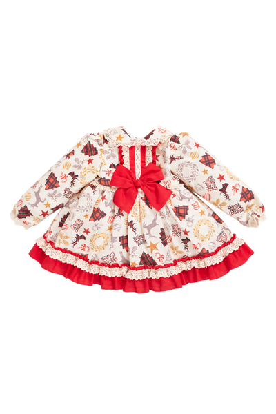 Ricittos Spanish Baby Girls Christmas Dress Set