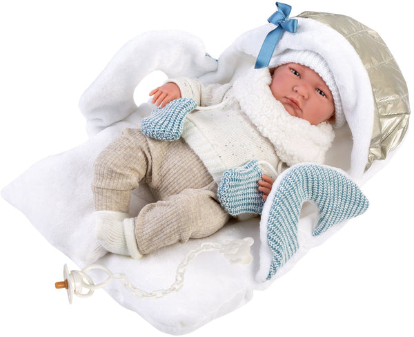 Spanish Llorens Lalo 45cm Crying Baby Boy Doll 74003 - 1 IN STOCK NOW