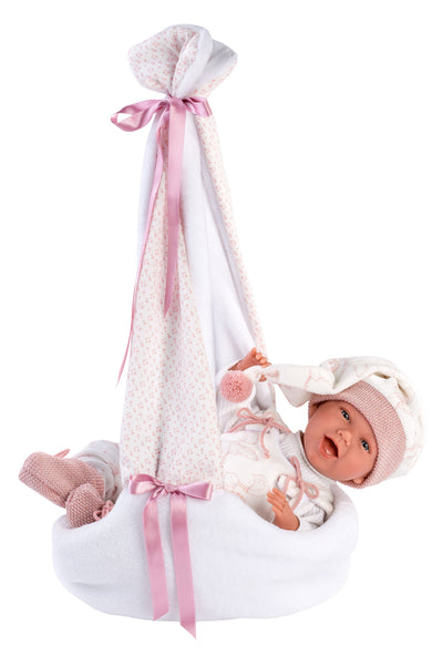 Llorens 42cm Spanish Mimi Laughing Baby Girl Doll 74006 - 1 IN STOCK NOW