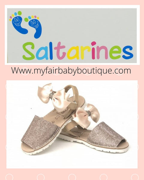 Saltarines Spanish Girls Sandals with detachable bows