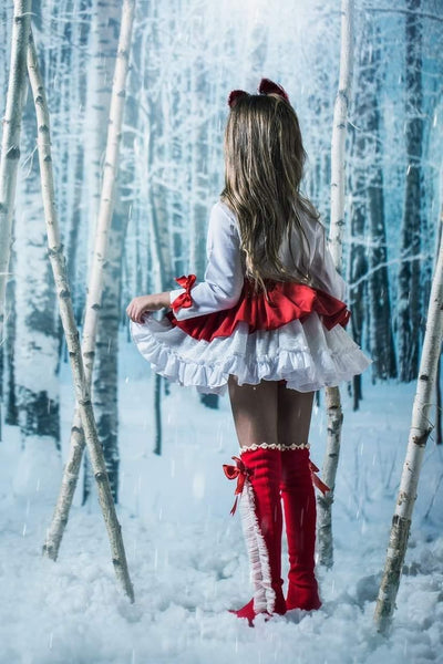 Ela Confeccion AW22 Spanish Girls Red Christmas Skirt Set ~ MADE TO ORDER