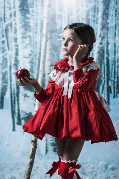 Ela Confeccion AW22 Spanish Girls Red Christmas Puffball Dress ~ MADE TO ORDER