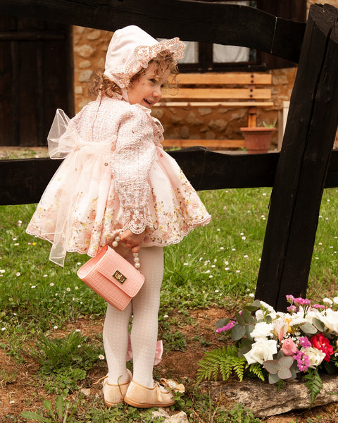 Sonata AW22 Girls Pink Puffball Dress - MADE TO ORDER