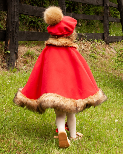 Sonata AW22 Spanish Girls Red Winter Cape - MADE TO ORDER