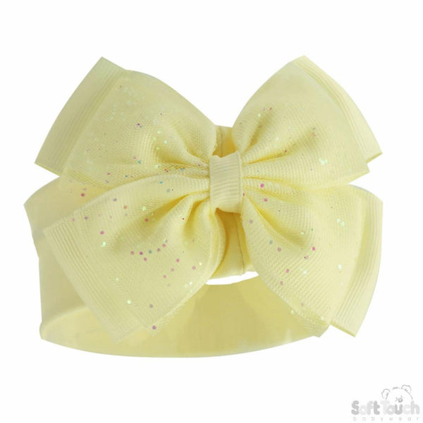 Traditional Baby Girls Lemon Glitter Headband
