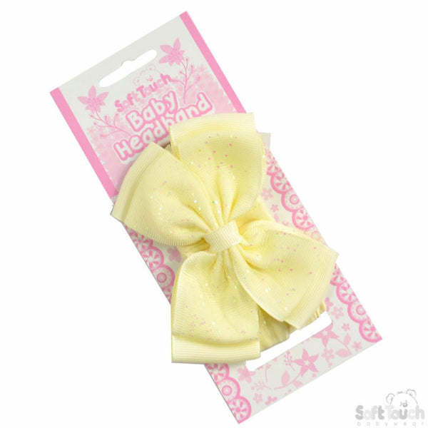 Traditional Baby Girls Lemon Glitter Headband