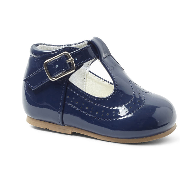 Traditional Baby Boys Patent Hard Soled Shoes - 3 Colours