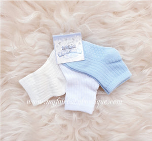 Traditional Baby Boys Ankle High Socks - Triple Pack