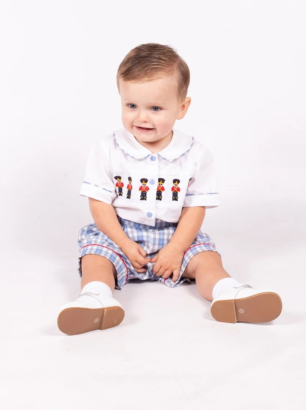 Beau Kid Smocked Soldier 3 Piece Set - 6-9m