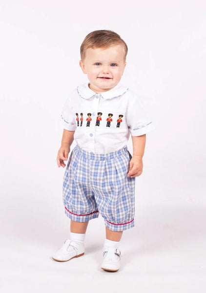 Beau Kid Smocked Soldier 3 Piece Set - 6-9m