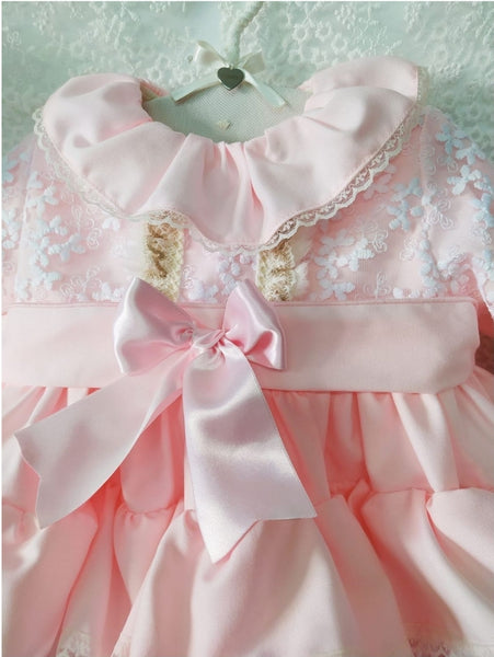 Sonata AW21 Pink Ruffles Sole Puffball Dress - MADE TO ORDER