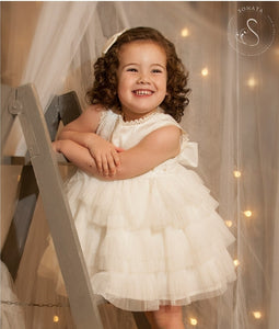 Sonata Spanish Girls Ivory Tulle Special Occassion/Christening Dress - MADE TO ORDER