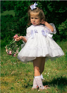 Sonata Spanish Girls White Gardinia Special Occassion/Christening Dress IN4- MADE TO ORDER