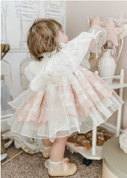 Sonata Spanish Girls Pink Special Occassion/Christening Dress - MADE TO ORDER