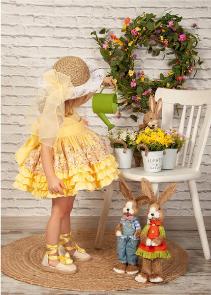 Sonata SS22 Spanish Girls Lemon Easter Puffball Dress VE2203 - MADE TO ORDER