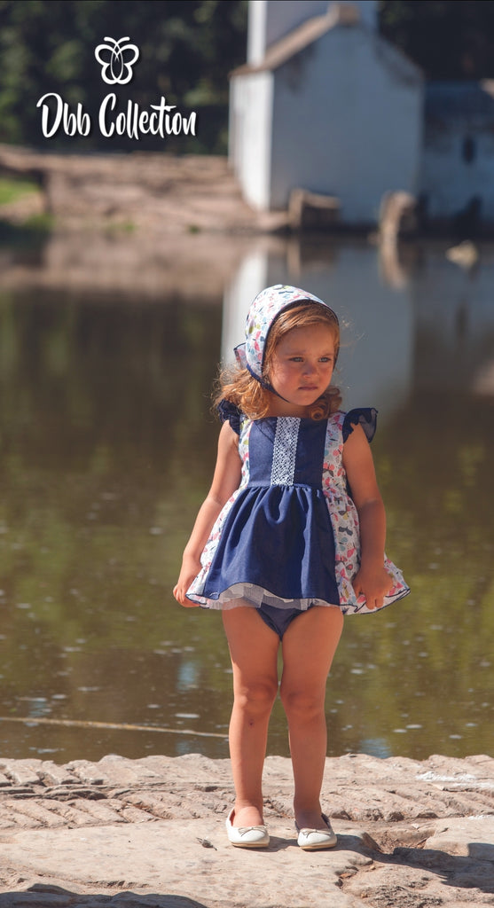 Dbb Collection DBB Collection Spanish Baby Girls Navy Butterfly Dress Set 9301 - 6m N ...