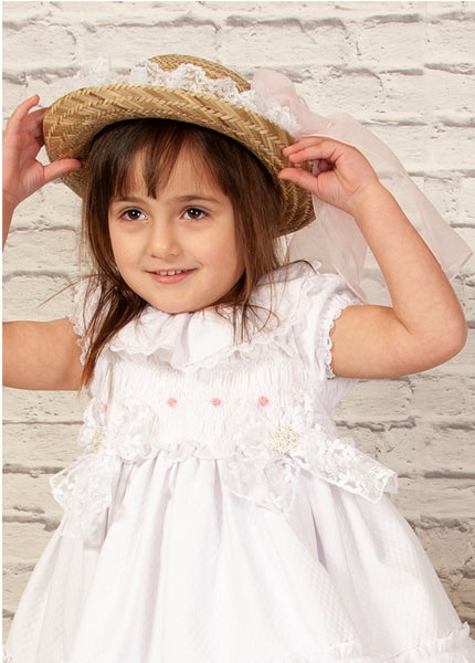 Sonata SS22 Spanish Girls Lace & Pink Bow Hat - MADE TO ORDER