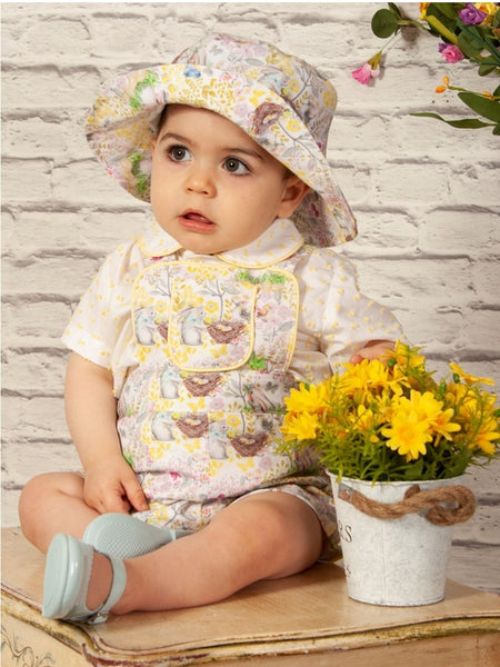 Sonata SS22 Baby Boys Easter Dungarees VE2223 - MADE TO ORDER