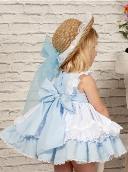 Sonata SS22 Spanish Girls Baby Blue Puffball Dress - MADE TO ORDER