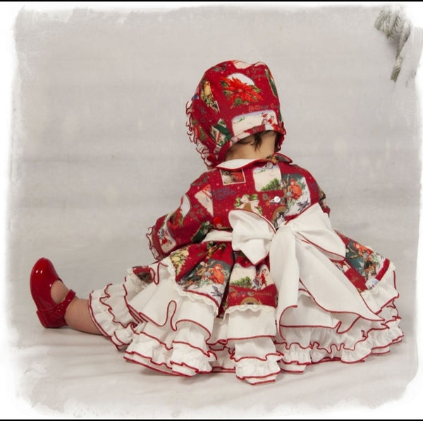 Sonata Spanish Girls Feliz Navidad Christmas Dress IN2130 - MADE TO ORDER