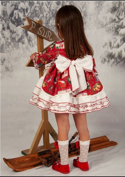 Sonata Spanish Girls Feliz Navidad Christmas Dress IN2130 - MADE TO ORDER