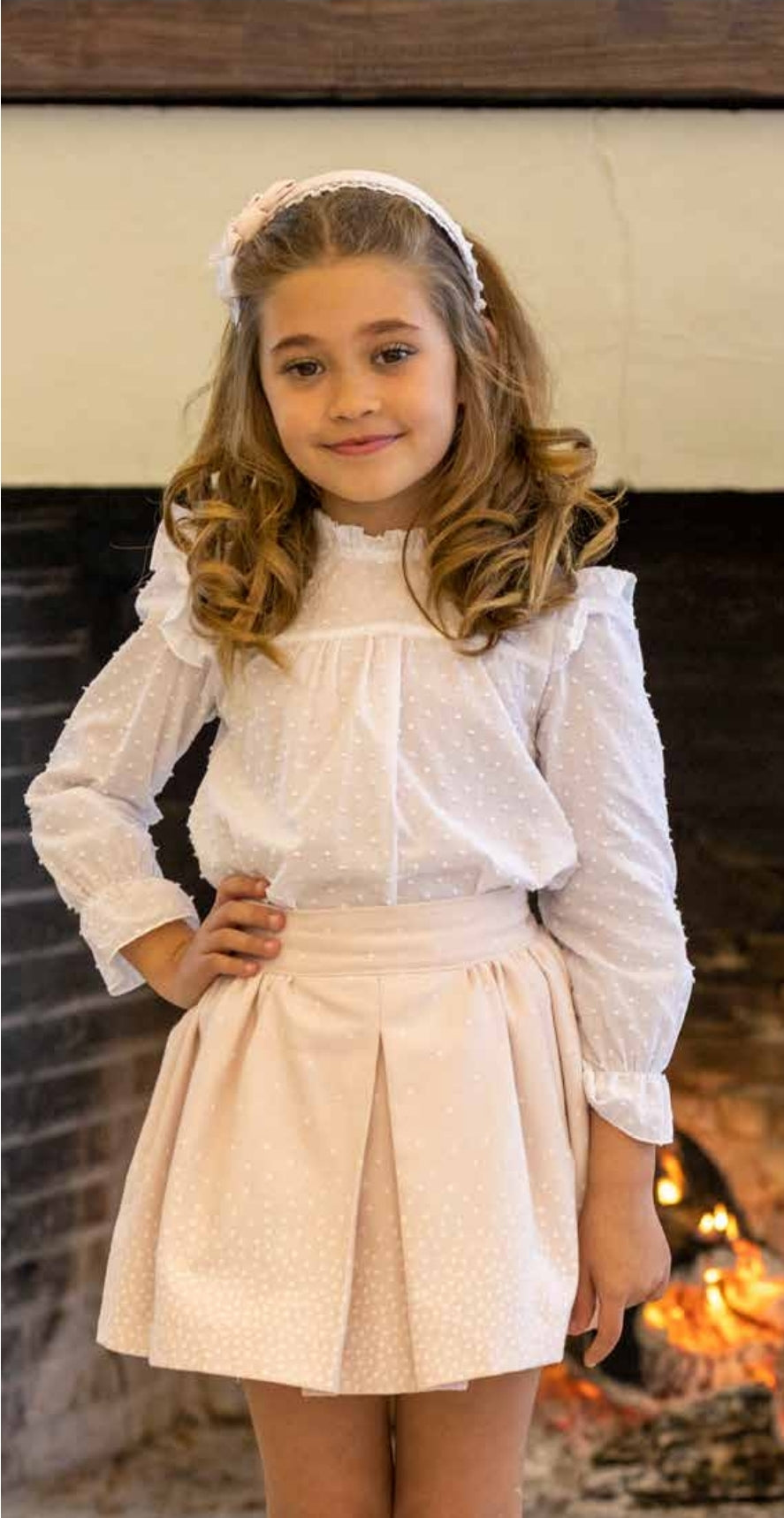 DBB Collection AW22 Spanish Older Girls Nude Skirt Set 12206 - 3-10y