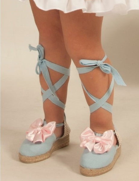 Sonata Spanish Girls Blue & Pink Summer Shoes VE2134 - MADE TO ORDER