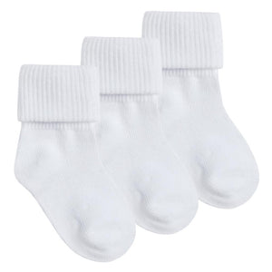 Traditional Unisex Baby White Ankle Sock 3 Pack