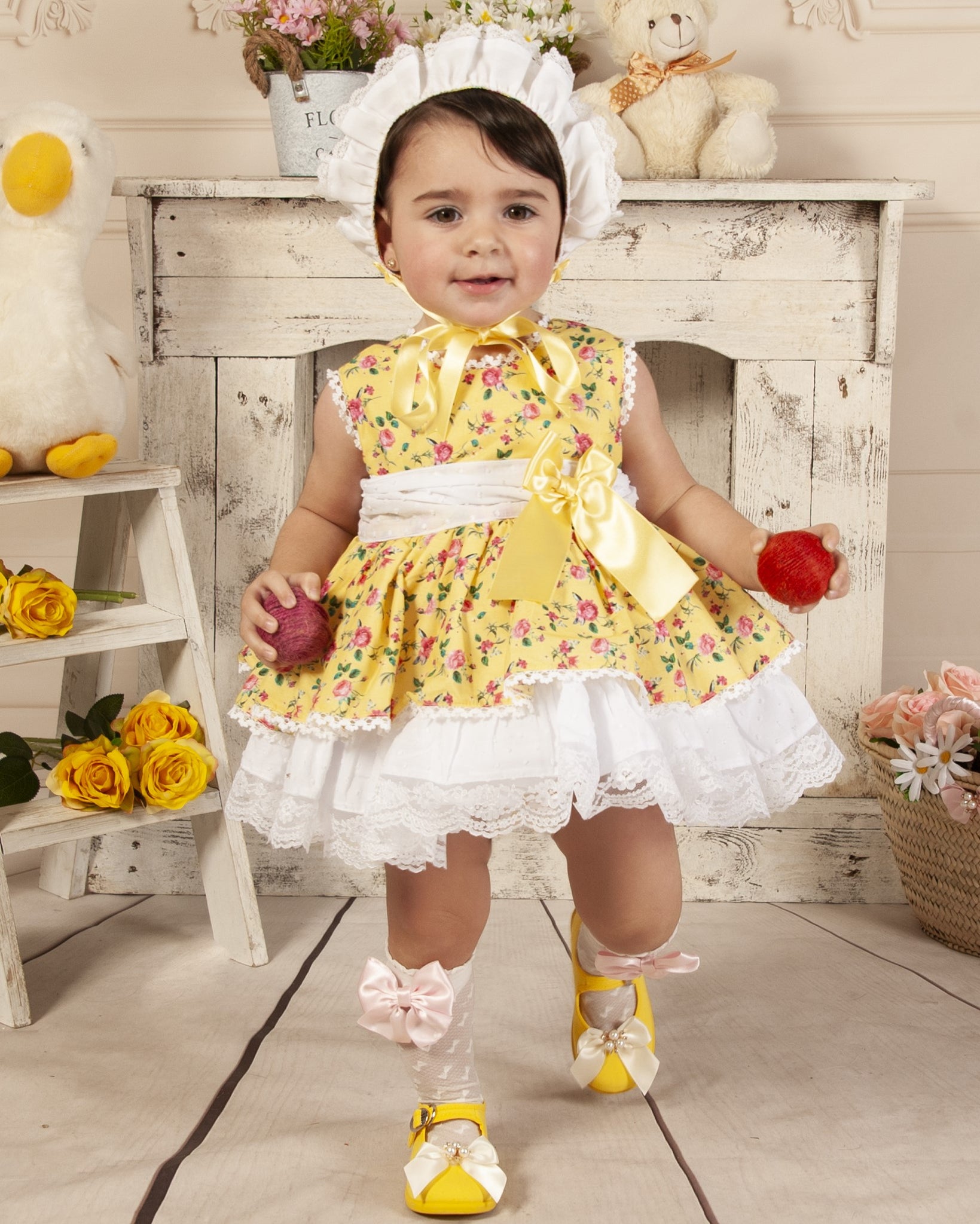 Sonata SS23 Spanish Girls Yellow Rose Dress VE2306 - MADE TO ORDER